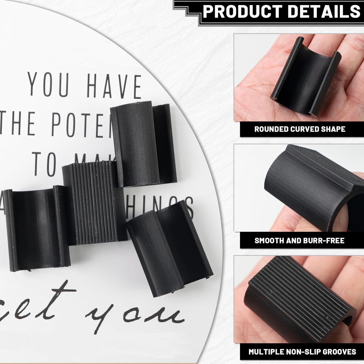 30Pcs Plastic Furniture Feet U Shaped Floor Glides Tubing Caps Cover 25Mm Moisture-Proof and Friction Prevention Furniture Feet Protectors, Non-Slip Chair Leg Tip Protectors for Furniture Leg (25Mm)