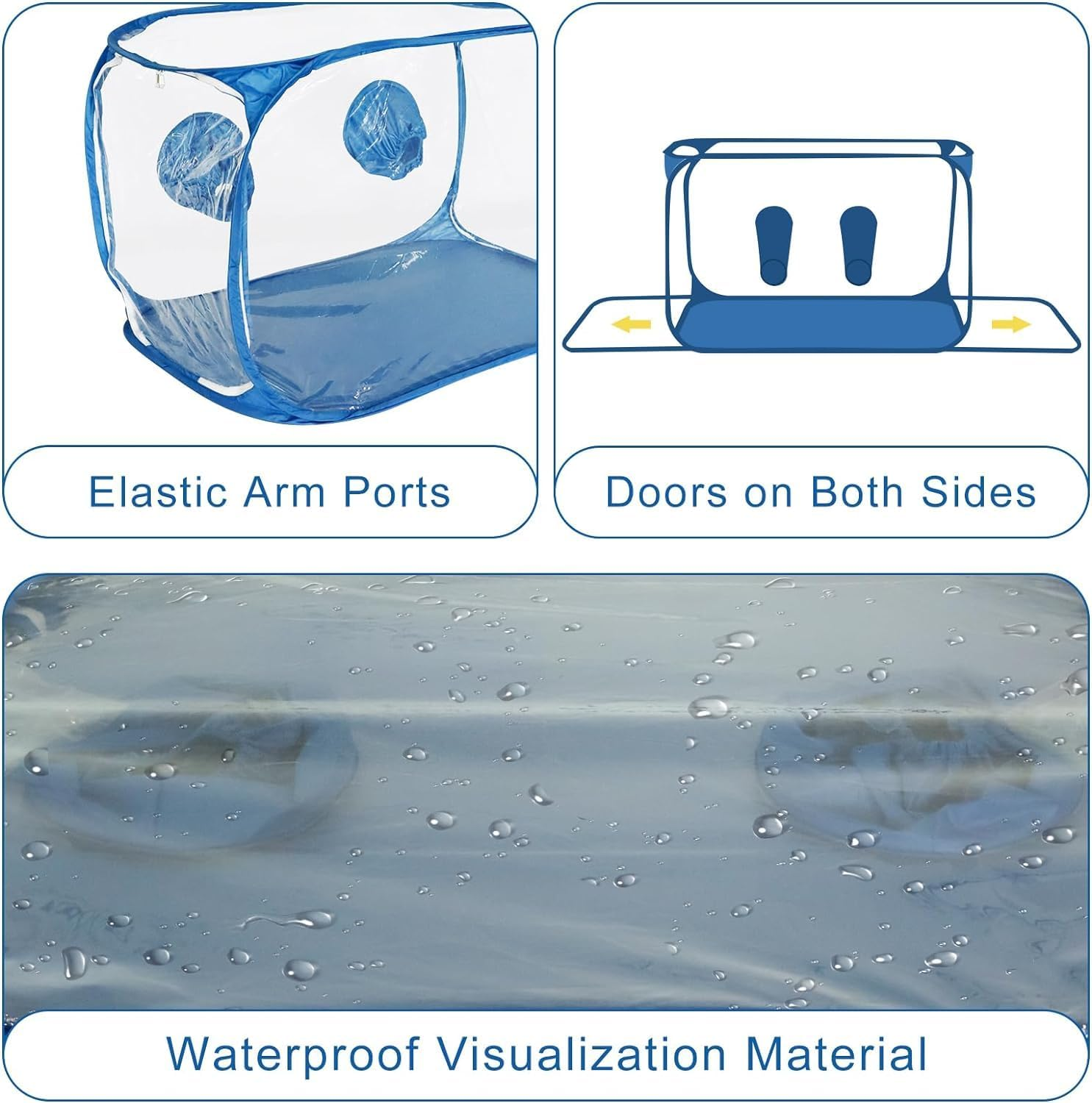 Mushroom Monotub Growing Kit Large, 35.5X23.5X23.5Inch Foldable Mushroom Grow Bags for Spores Horticulture Supplies, Large Still Air Box -Pop up Mushroom Grow Tent image number 6