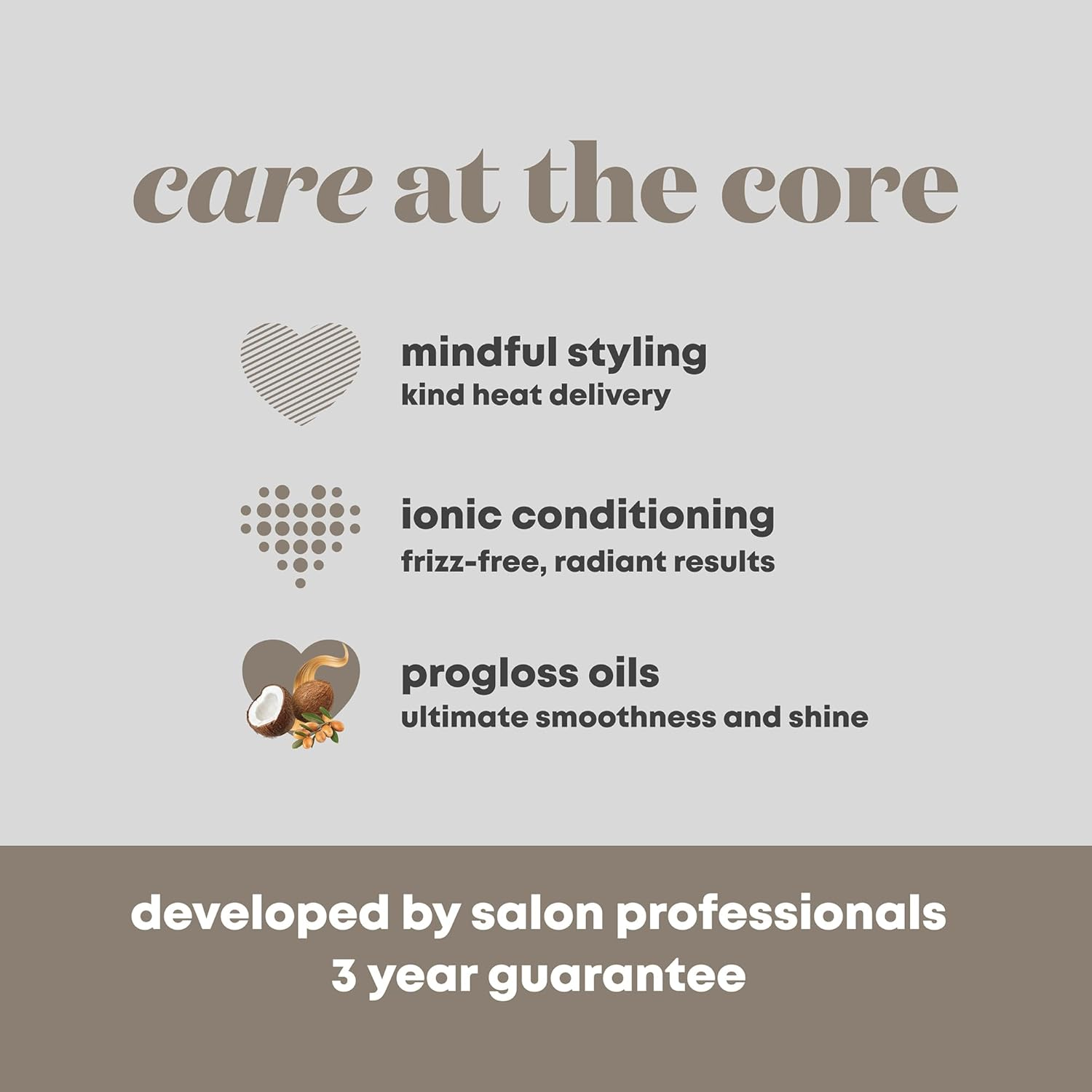 Revamp Progloss Ion Shine Ceramic Hair Straightener with Ion Technology for Frizz-Free Results Enriched with Progloss Smooth Keratin, Argan and Coconut Oil, Various Heat Levels - White image number 3