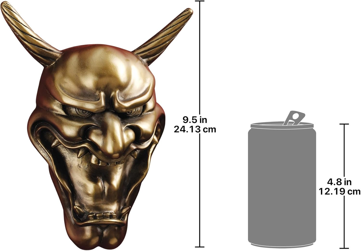 Design Toscano Kagura Hannya Demon Mask Wall Sculptures, Multicolored - Kagura Hannya image number 3