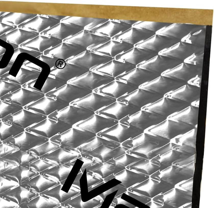 Traderight 4Sqm Automotive Sound Deadener Butyl Thicker Car Noise Deadening Audio Vibration Dampening Heat Shield Proofing Insulation Mat 8M Roll,50Cm X 8M Silver image number 1