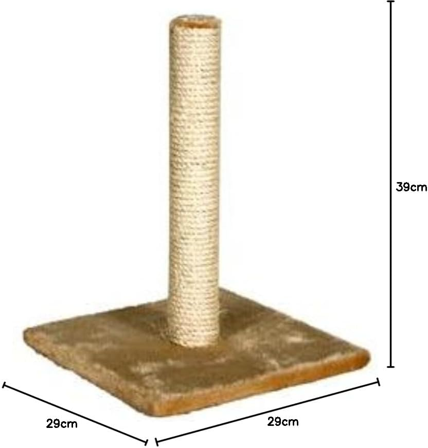 Karlie Bella Cat Scratching Posts Plush Sisal Beige 29 X 29 X 39 Cm