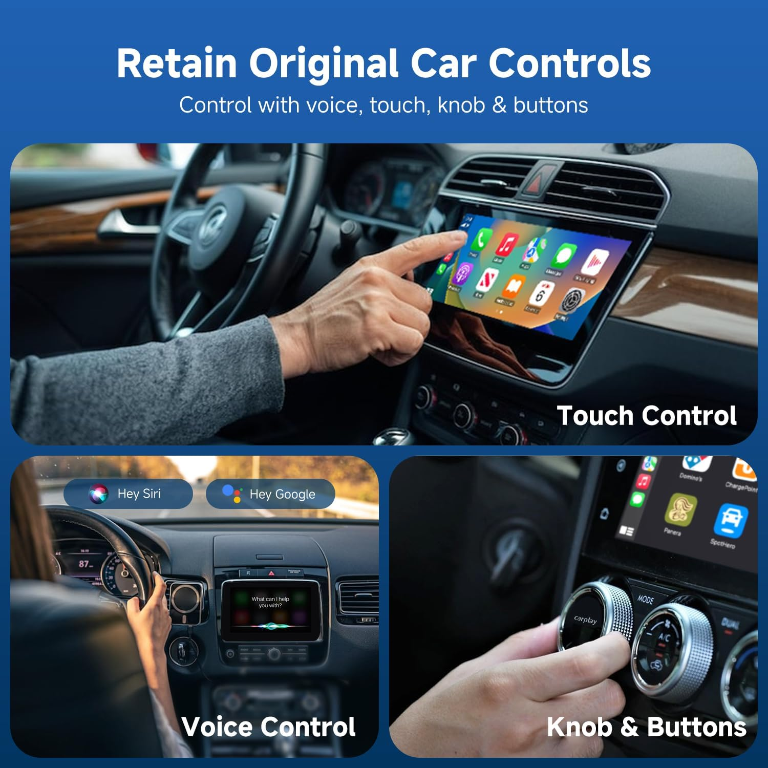 D7 USB C Wireless Carplay Android Auto Mini 2-In-1 Adapter, Alloy Shell, Compatible with 2016+ Factory-Installed Wired Carplay/Android Auto Cars, Plug & Play Car Play Dongle for Iphone & Androidphone image number 3