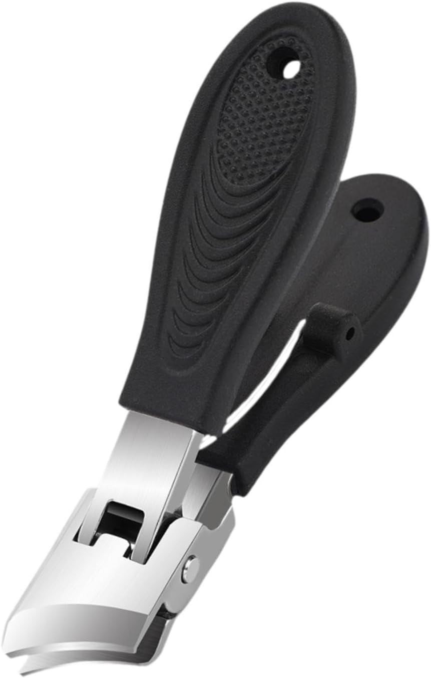 JAYIOLA Nail Clippers for Thick Toenails, Easy Use Trimmer Tool for Adults, Black