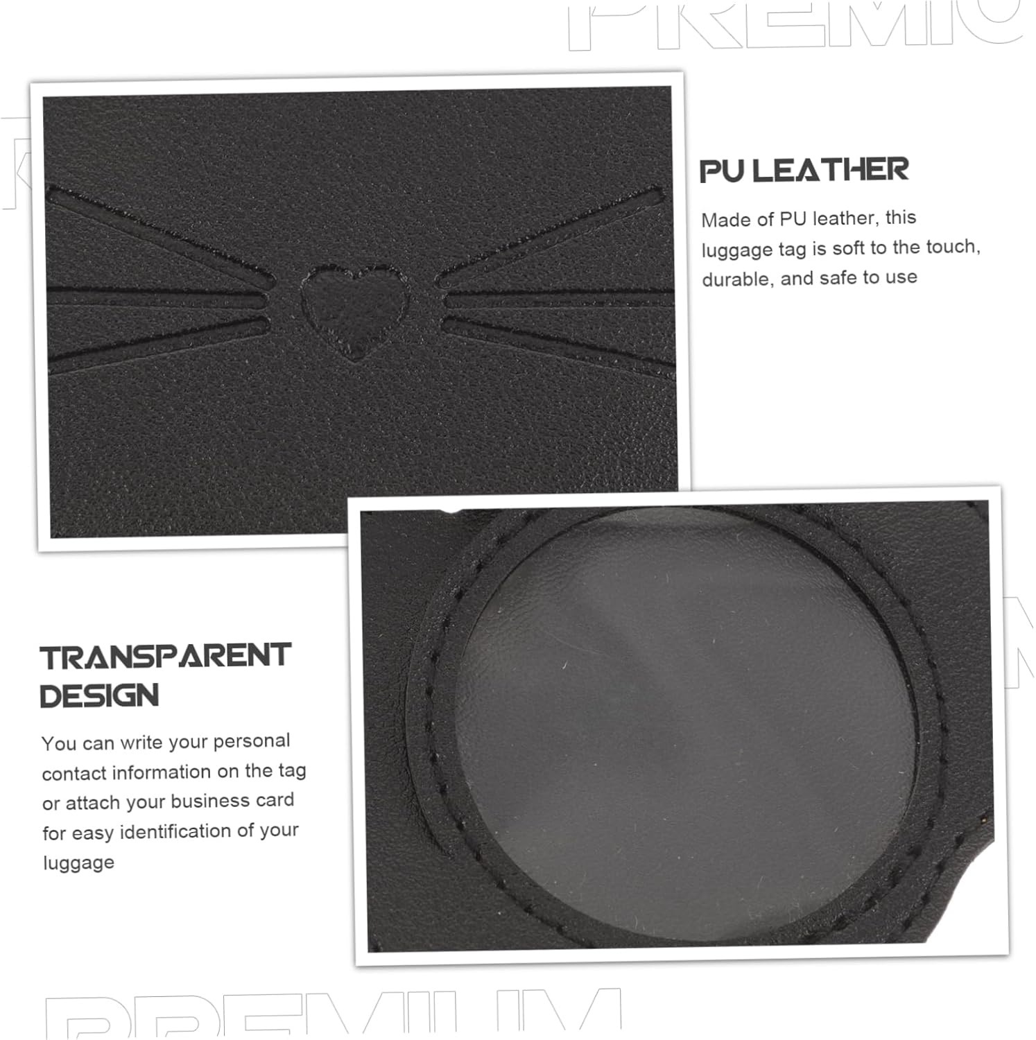 WATIIFUFU 3Pcs Luggage Tag Hanging Luggage Tags for Travel Suitcase Baggage Identify image number 2