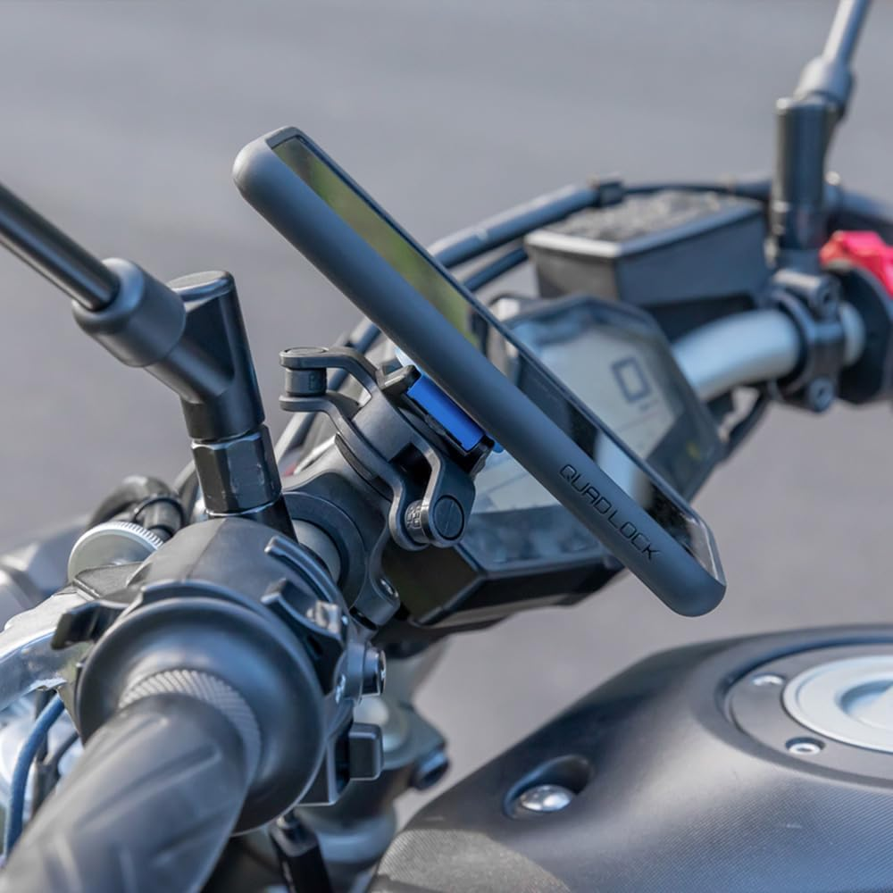 Quad Lock Motorcycle Handlebar Phone Mount Kit with Vibration Dampener and Iphone 15 Pro Max MAG Case image number 3