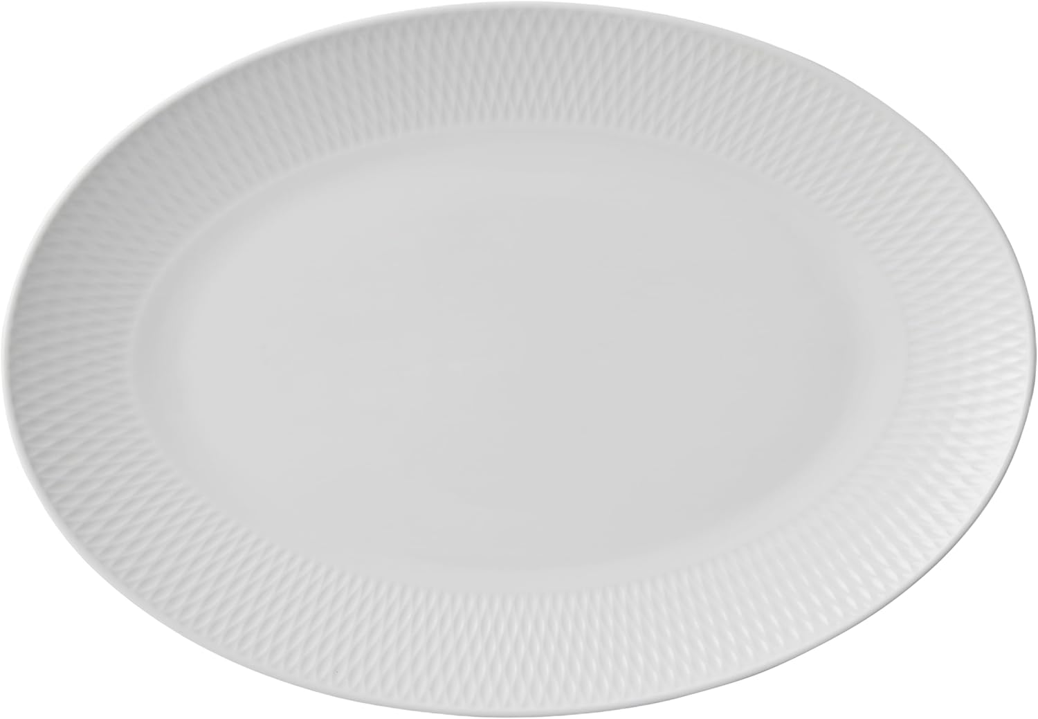 Maxwell & Williams White Basics Diamonds Oval Platter Gift Box, 36 X 25 Cm