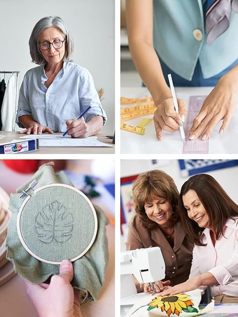 Sewing Mark Chalk Pencils, 12Pcs Tailor'S Chalk Pens Sewings Marking Pencil, Sewings Marker Tracing Pencil,Sewing Marking Tailor Pencils for Fabric image number 5