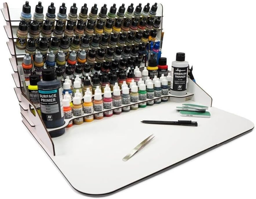 Vallejo Paint Display and Work Station with Vertical Storage - 50 X 37 Cm, Organized Workspace for Artists image number 1