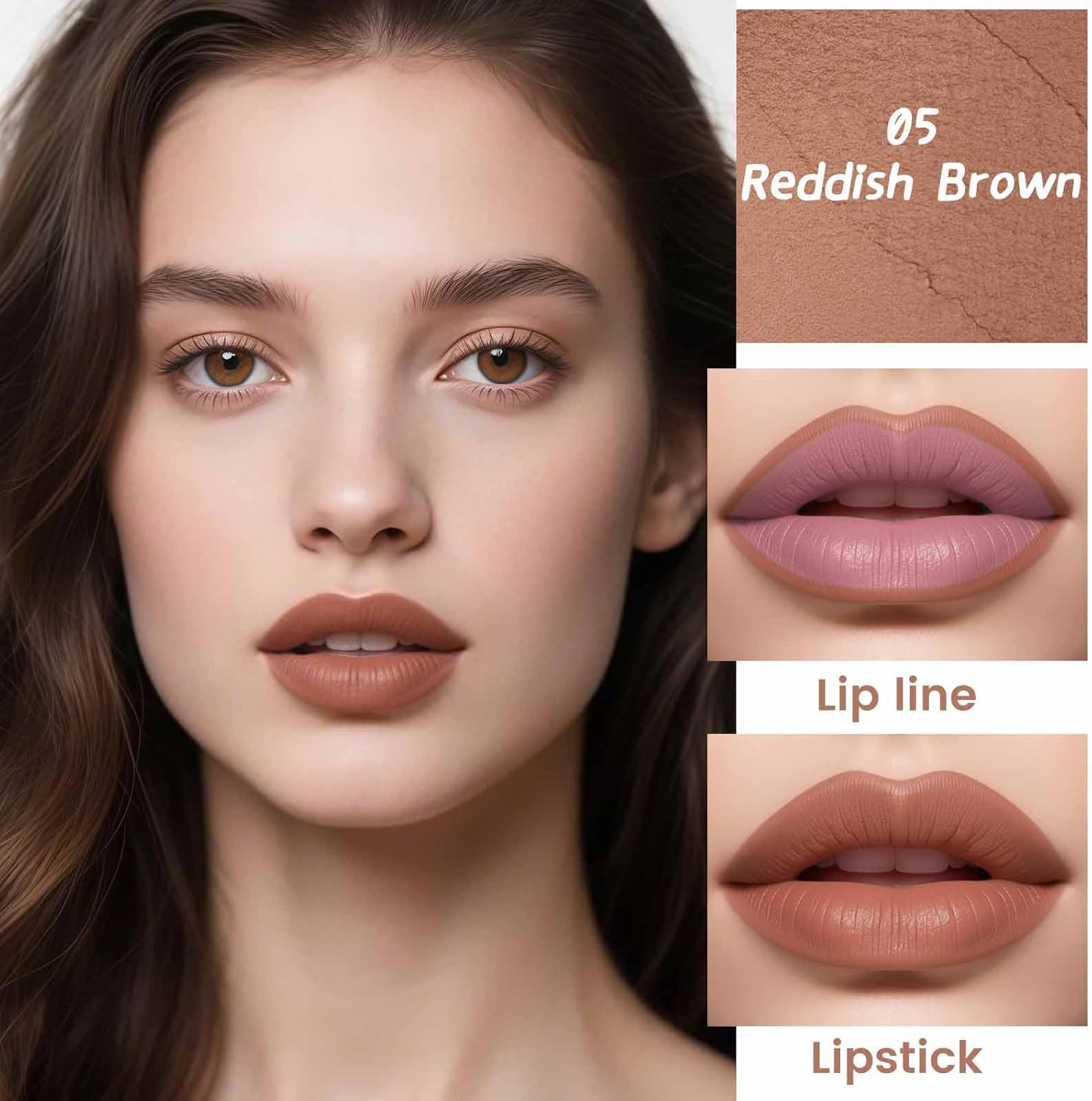 YBUETE Lip Liner Stain Peel Off, Waterproof Non-Fading Peel off Lip Liner, Transfer-Proof Matte Finish Lipstick Tattoo, Highly Pigmented Magic Color Tint, Stay on All Day Non-Stick Cup for Women - 03 image number 7