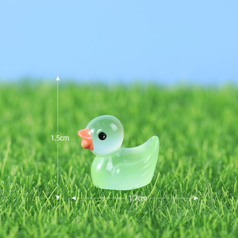 100 Pcs Mini Animals Miniature Resin Figurines in the Mini Animals Garden Miniature Moss Landscape DIY (Duck) image number 5