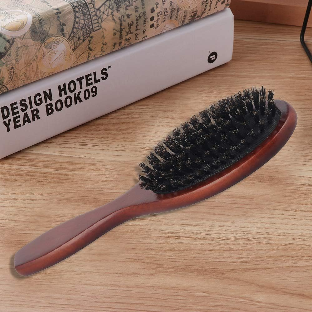 Fulasun Hair Brush Boar Bristle Hair Brush Comb Oval Anti-Static Paddle Hair Extension Brush Scalp Beech Wooden Handle Reducing Hair Frizzy and Frizzy for Women and Men ..