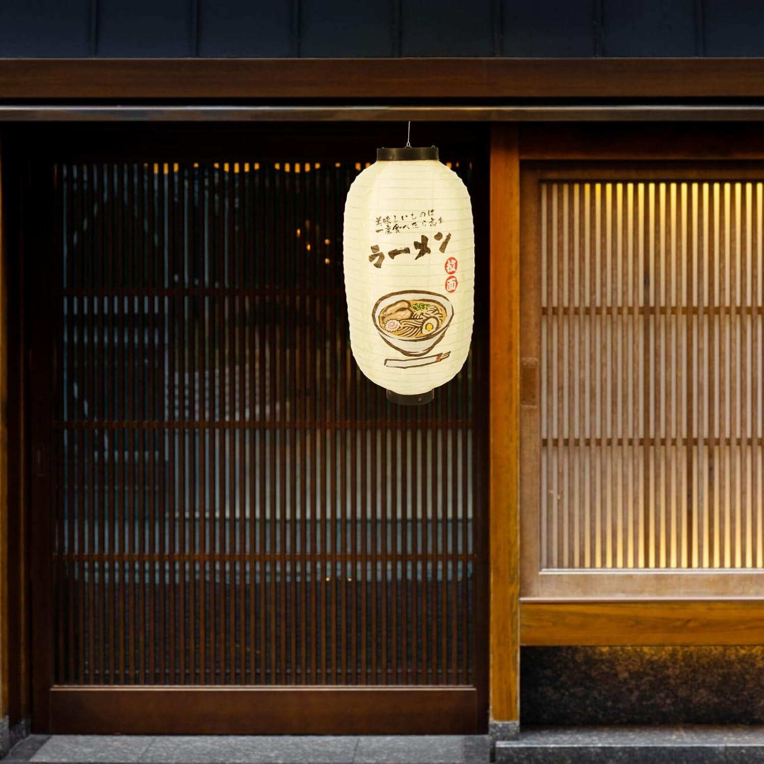 Japanese Style Waterproof Hanging Lantern 19 Inch Indoor Outdoor Lantern with Sushi Sashimi Pattern for Restaurant and Party Decoration image number 4