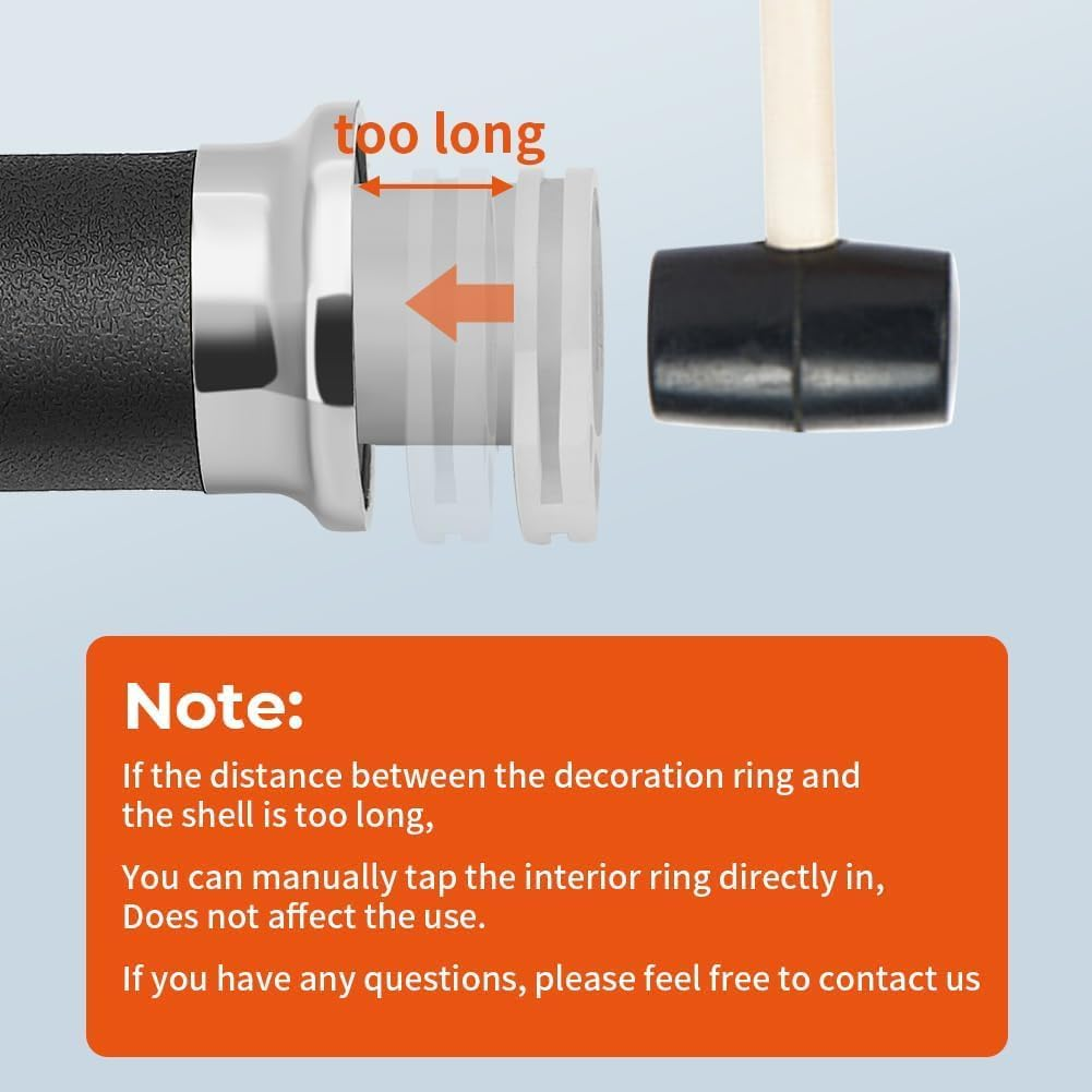 Grip Throttle Tube Replace for Honda OEM:53145-MM8-000, 25Mm Right Grip Dual Throttle Tube & Left Handlebar Grip Suitable for Honda VT XVS Shadow 400/750/1100 Magna Sabre image number 3