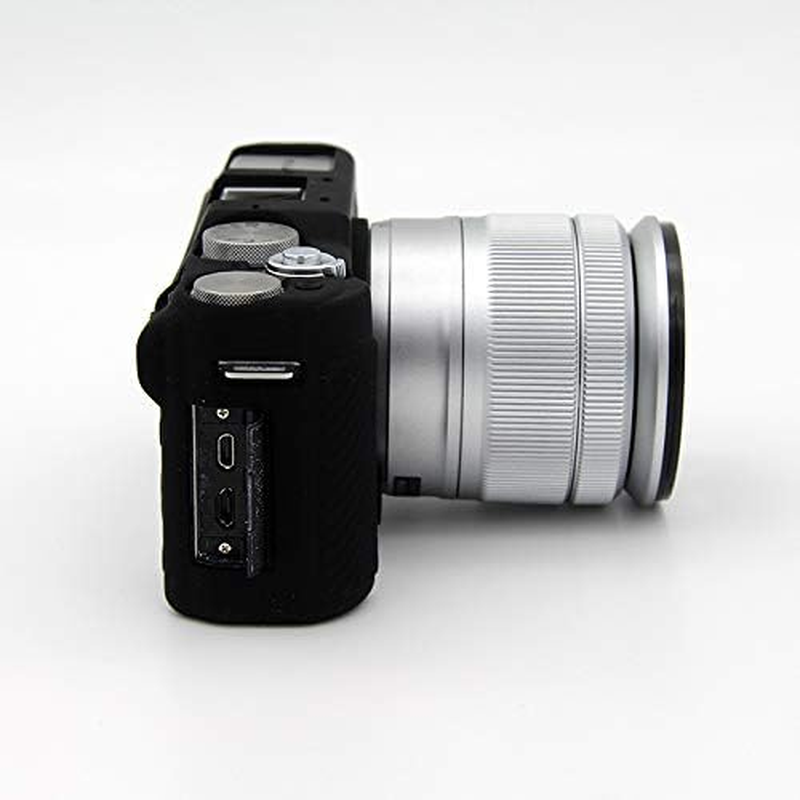 XA3/XA5/XA10 Camera Case, Cover Silicone Sleeve Protective Case with Removable Lens Cover, Anti-Scratch Soft Camera Body Skin for  X-A3/X-A5/X-A10 Camera (Black) image number 5