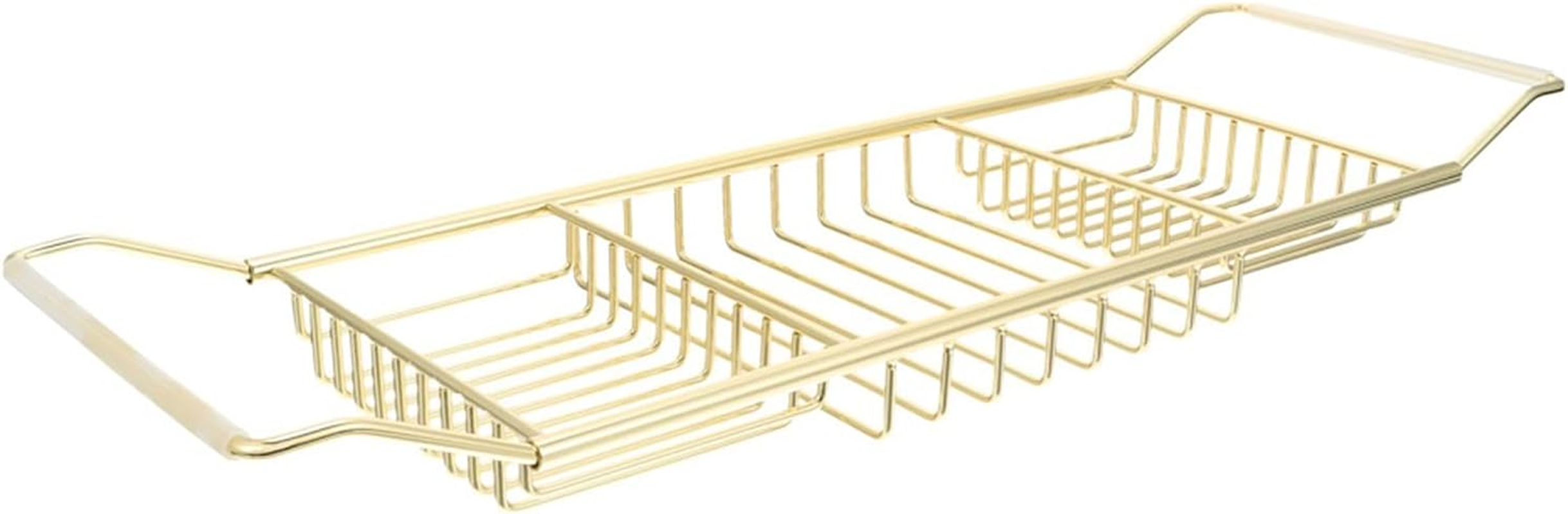63 * 20 * 4Cm Gold Stainless Steel Bathtub Tray Anti-Slip Bathtub Rack Shower Tub Tray Holder image number 1