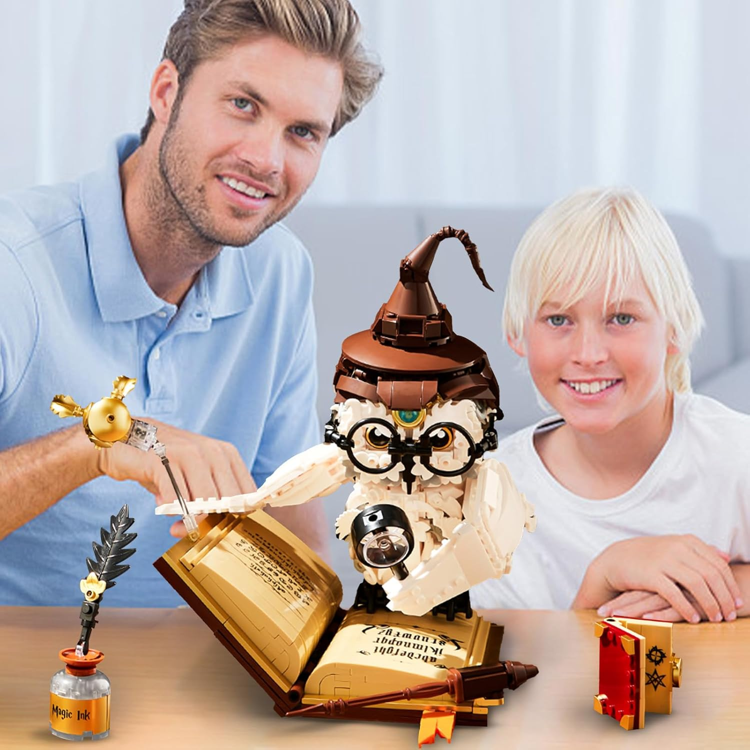 Owl Animal Building Set Magic HP Collection Model Compatible with  Sets for Adult Bird Building Toy Birthday Halloween for Kids Boys Girls Ages 8+ (1162 PCS) image number 3