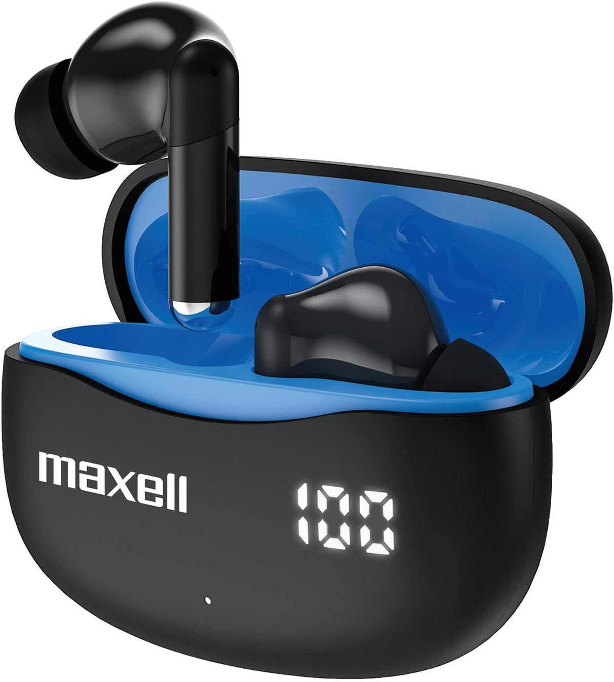 Maxell ANC-BLU Bass 13 Bluetooth Earbuds Active Noise Cancelling - True Wireless (Black) image number 2