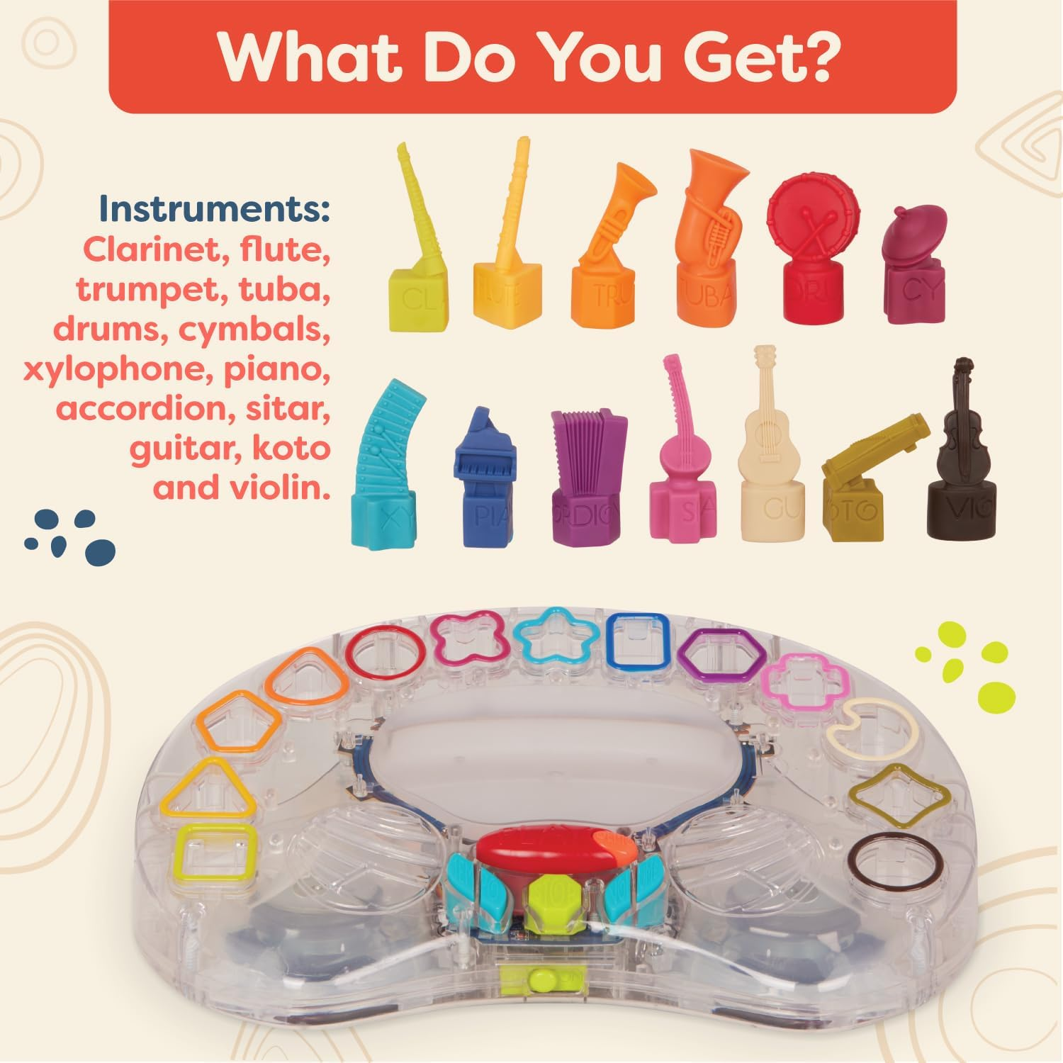 B. Toys &ndash; B. Symphony Musical Toy Orchestra for 3+ Years &ndash; 13 Musical Instruments for Classical Music for Babies and Toddlers &ndash; Interactive Kids Music Toys with Lights and 15 Songs