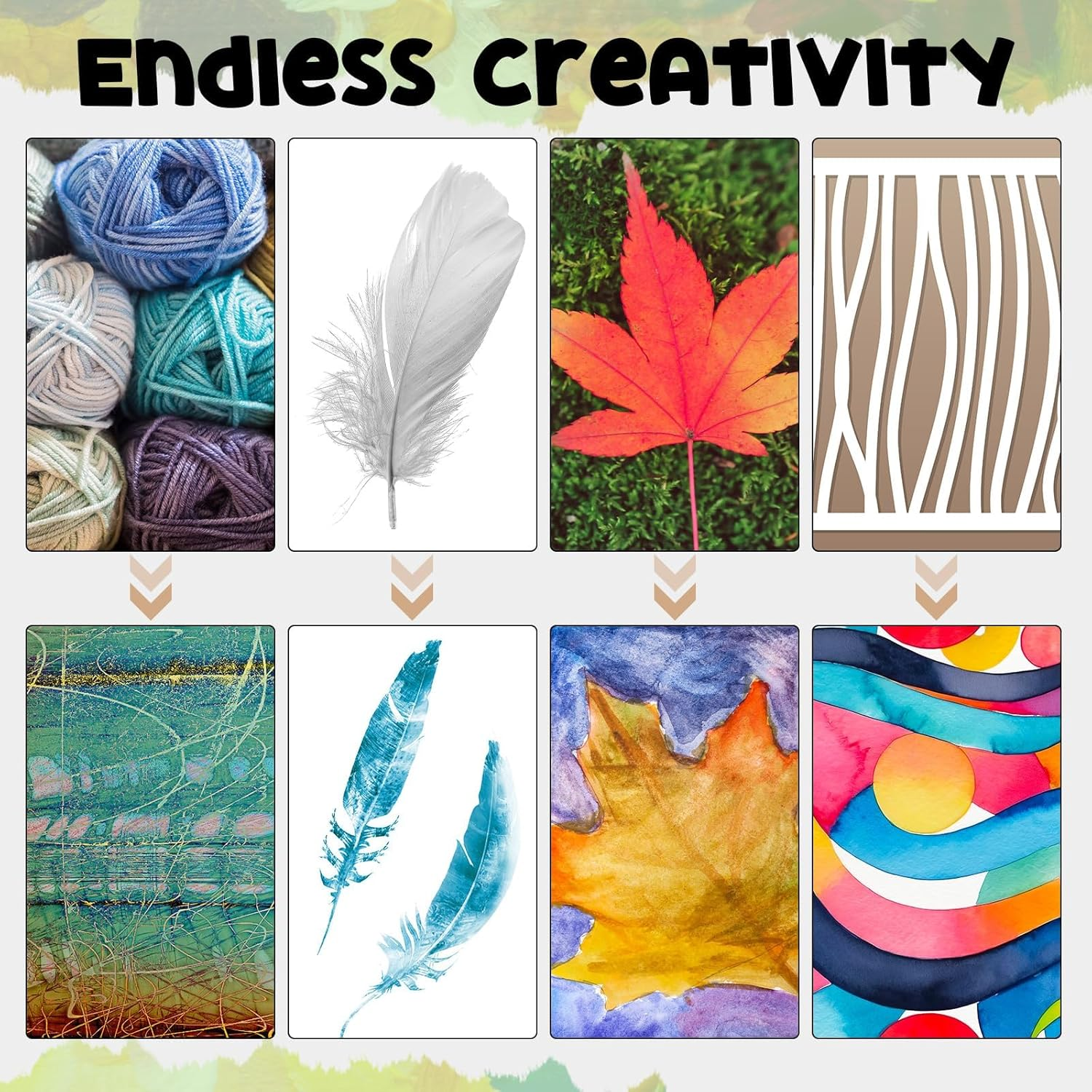 Gel Printing Plate Kit, Complete Printmaking Set with 9'' X 12'' Gelatin Plate, Brayer, Printmaking Paper, Acrylic Paint and Essential Tools for Mixed Media Art, Monoprinting, Card Making image number 3