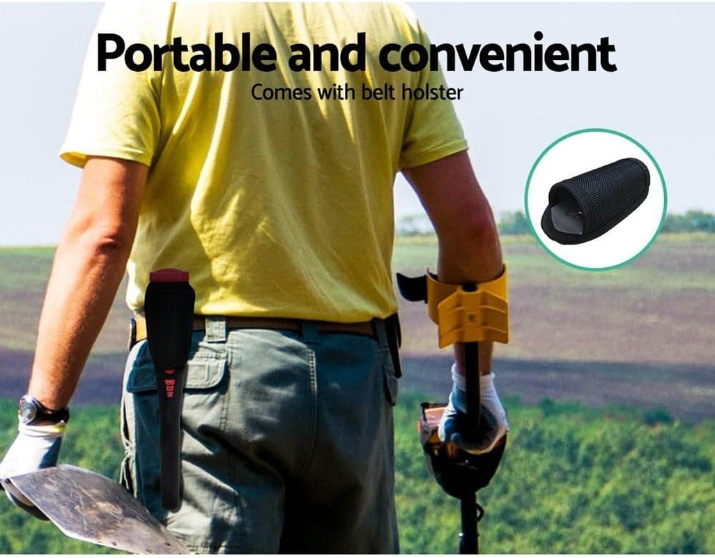 WEISSHORN Metal Detector, Portable Handheld Pinpointer Finder Bounty Hunter Black image number 5