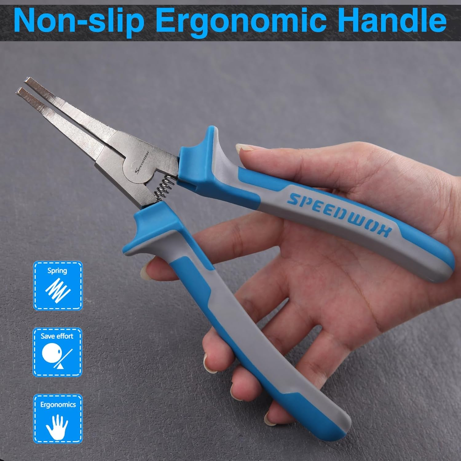 SPEEDWOX 8" Bent Jaw C-Clip Pliers for Ring Remover Automatic Transmissions Transfer Case