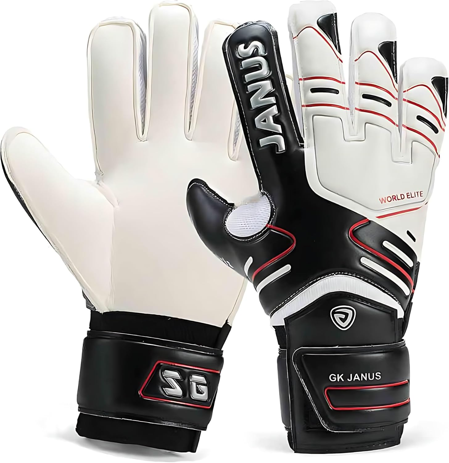 Janus Goalkeeper Gloves for Youth & Adult Premium Quality Latex Palm; Finger Spine Protection & Double Layer Wristband. Goalie Gloves for Men, Women, Boys & Girls image number 5