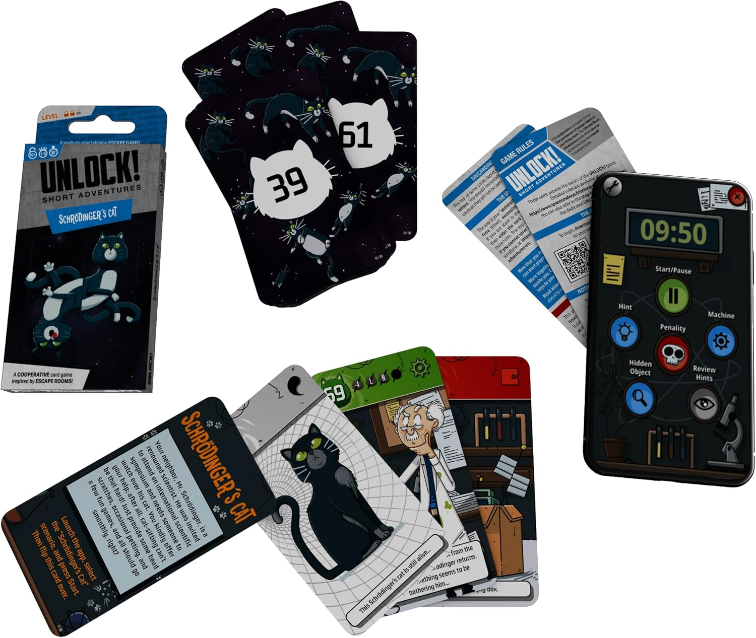 SPACE Cowboys | Unlock! Short Adventures 8: Schrodinger'S Cat | Escape Room Card Game | Ages 10+ | 1-6 Players | 30 Minutes Playing Time image number 2