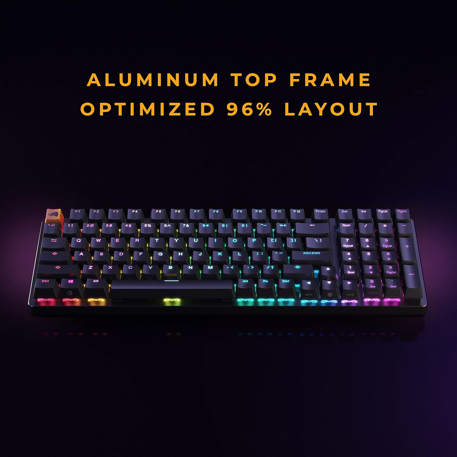 Glorious Gaming Keyboard - GMMK 2 - TKL Hot Swappable Mechanical Keyboard, Red Switches, Wired Keyboard Gaming, Compact - Full Size Keyboard (Black RGB Keyboard) image number 4