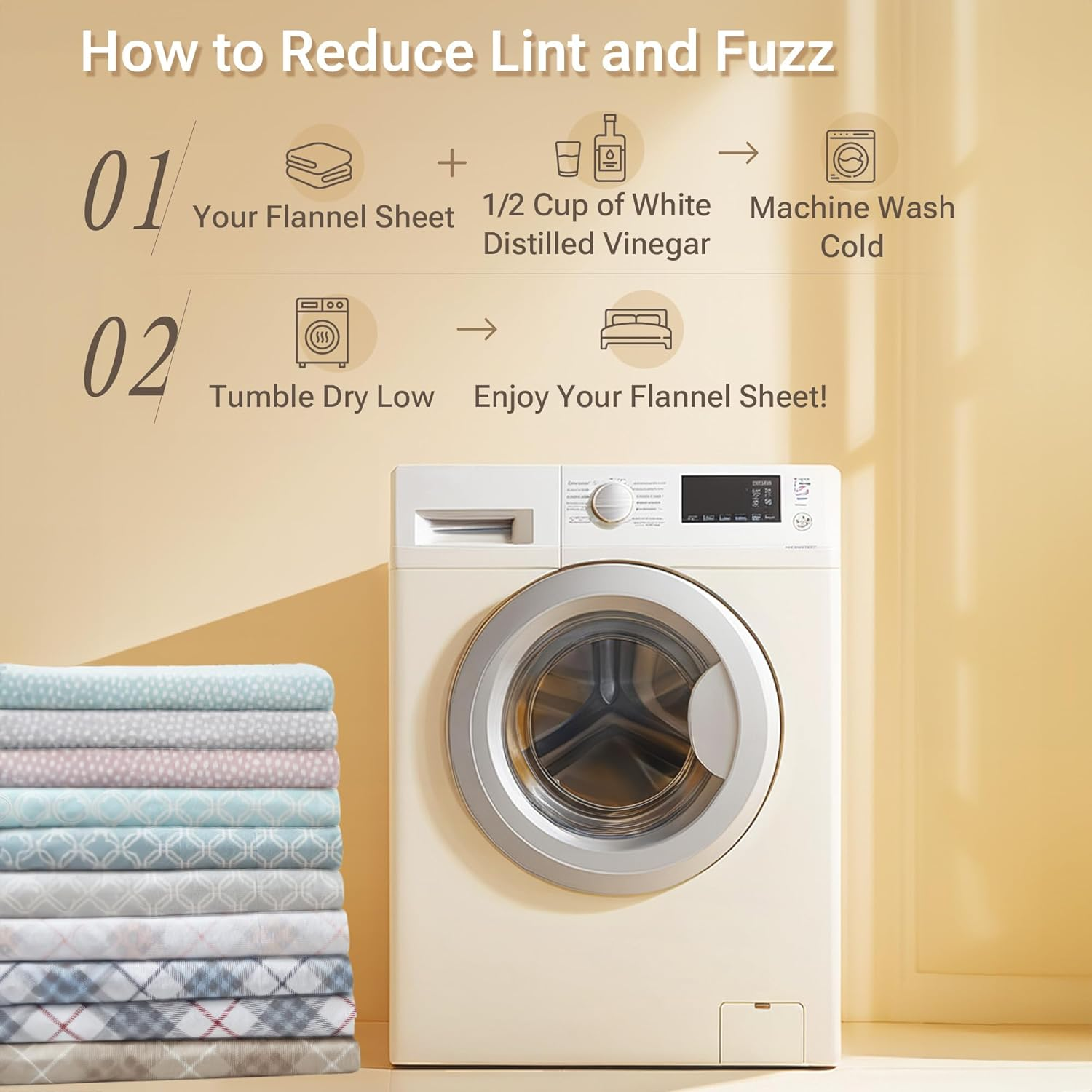 True North by Sleep Philosophy Cozy Flannel Warm 100% Cotton Sheet - Novelty Print Animals Stars Cute Ultra Soft Cold Weather Bedding Set, Queen, Bear 4 Piece image number 1