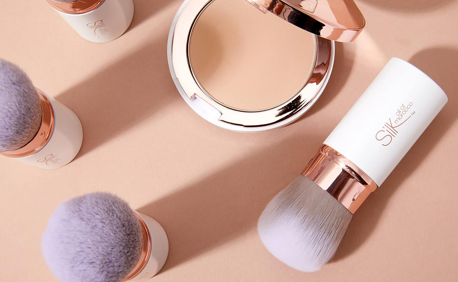 Silk Oil of Morocco Argan Pressed Powder Foundation Cream, Cream, 10G, 10 Gram