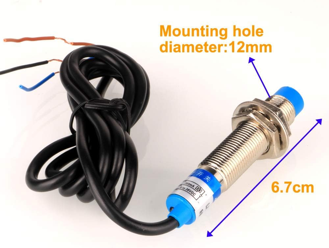 Gebildet 2Pcs Metal Inductive Proximity Sensor Detection Switch, LJ12A3-4-Z/BX Detector 4Mm 6-36 VDC 300 Ma NPN Normally Open (NO) 3-Wire image number 1