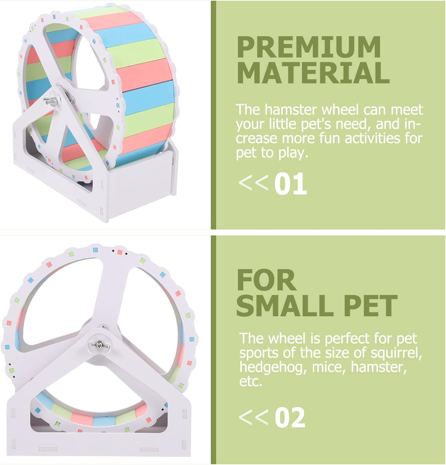 Veemoon Mouse Toy 1 Set to Rotate Hamster Mouse PVC Chinchilla Wheel image number 3