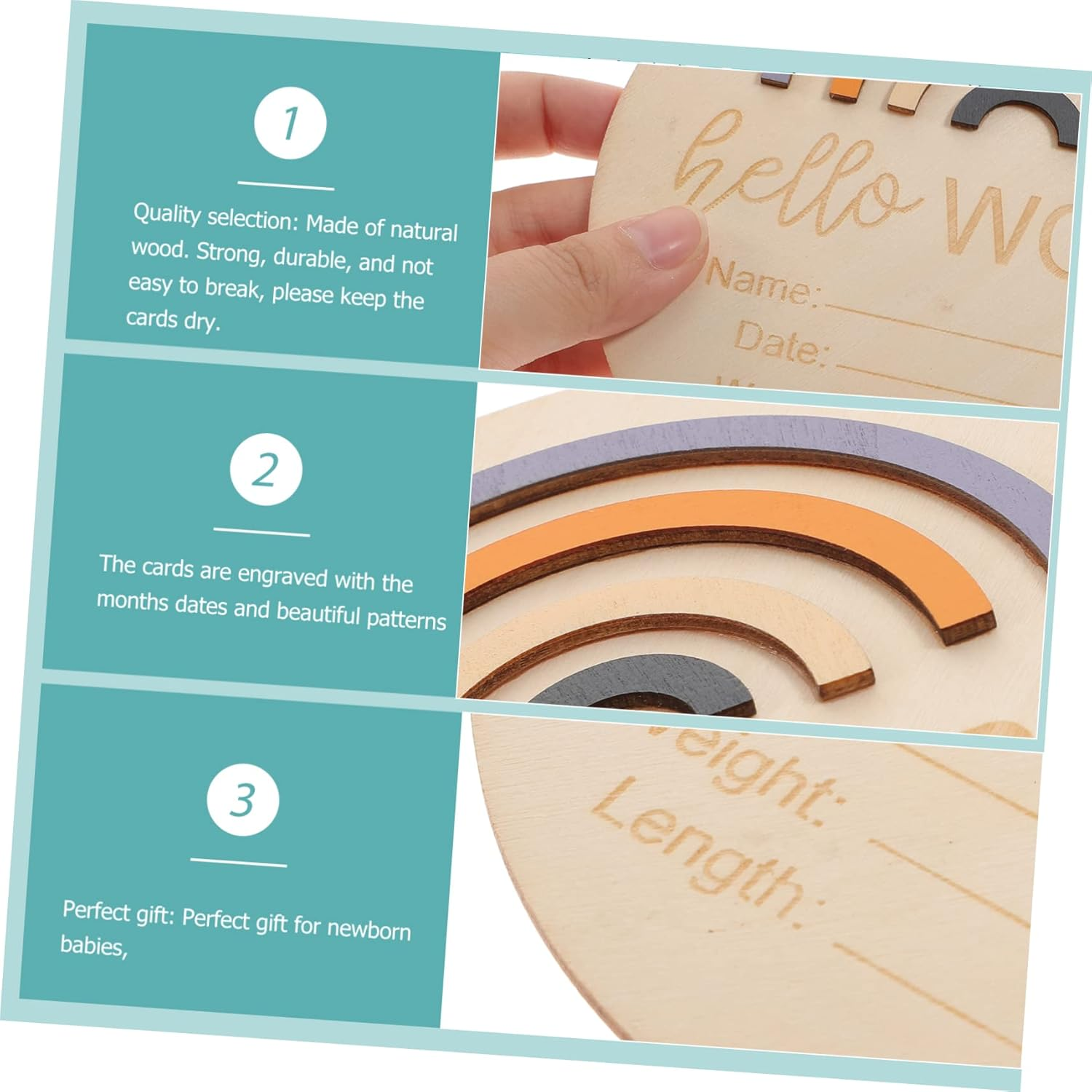 Milestone Sign Monthly Announcement Disc Safe Photo Prop for Newborns Unique for Parents Nursery Name Sign for Creative Milestone Capture