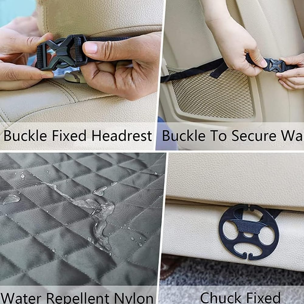 Fohouse Dog Car Seat Cover, Pet Dog Car Seat Cover for Front Seat, Full Protection Dogs Car Seat Cover with Side Flaps, Nonslip Scratchproof Front Seat Cover Fits for Cars, Trucks, Suvs, Jeep image number 1