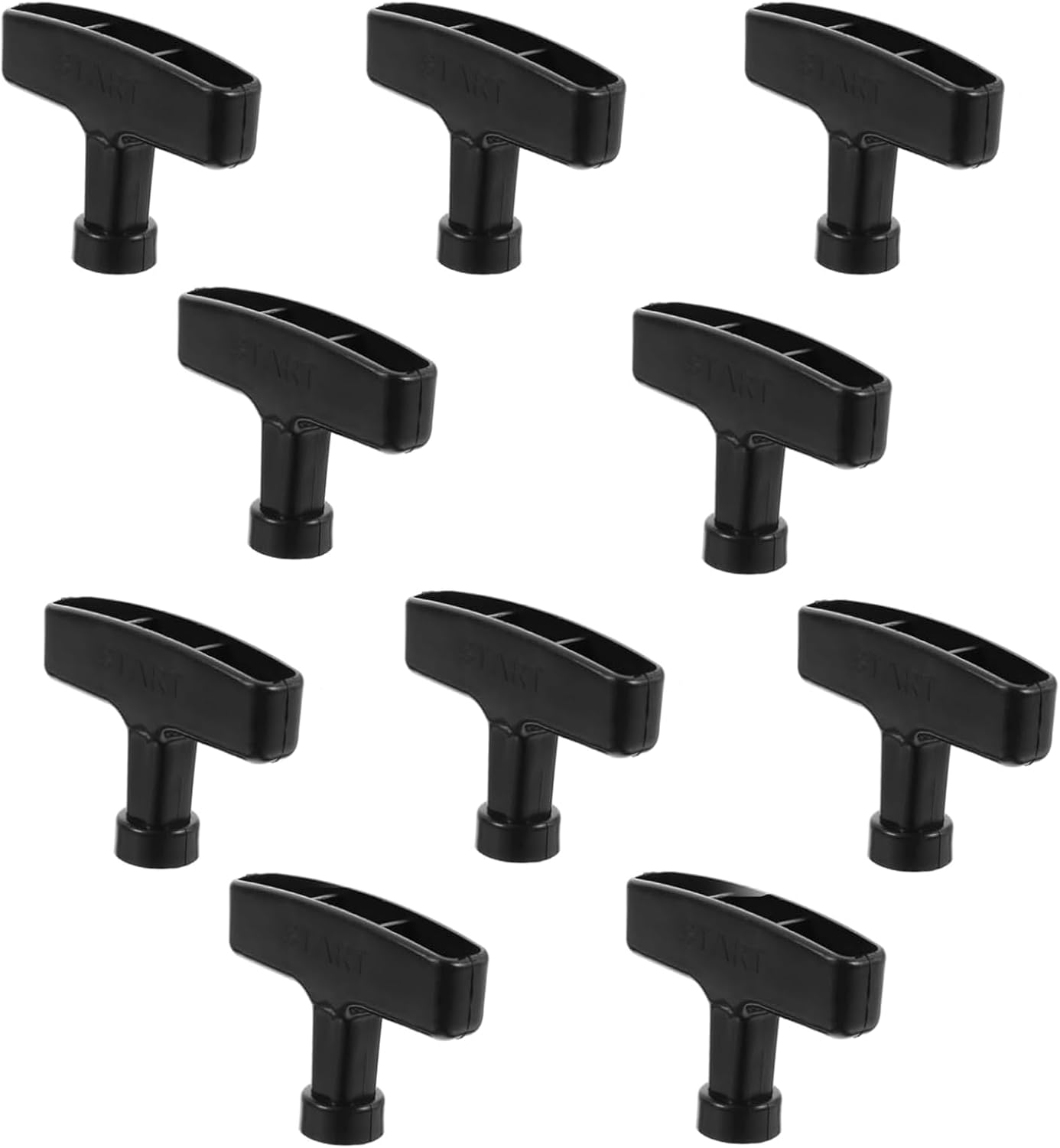 Fokmuaex 10PCS Pull Start Rope Handle Replacement for Lawn Mower & Trowel Machine - Durable Starter Cord with Comfort Grip (Black) image number 1