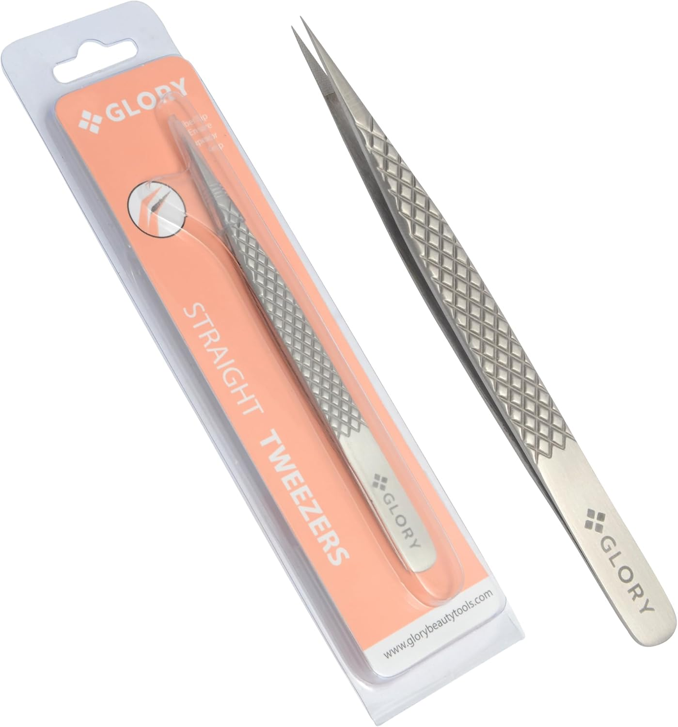 Glory Tweezers for Isolation & Classic Eyelash Extensions, Straight Pointed Fiber Tips Tweezer, Multi Purposes Stainless Steel Tweezer Straight Isolation Tweezers for Eyelash Extensions image number 4