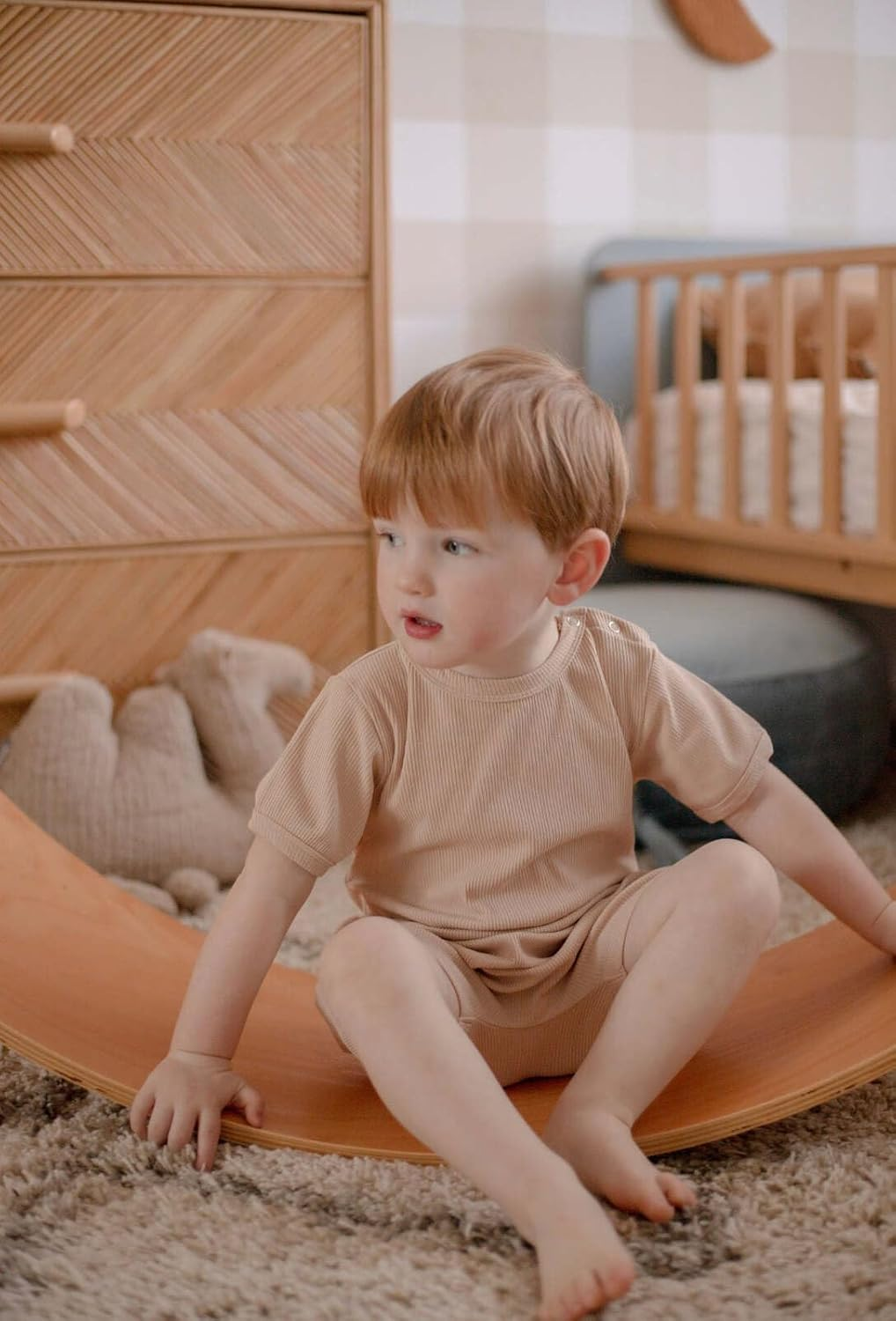 Ponchik Babies Cotton Ribbed Romper image number 6