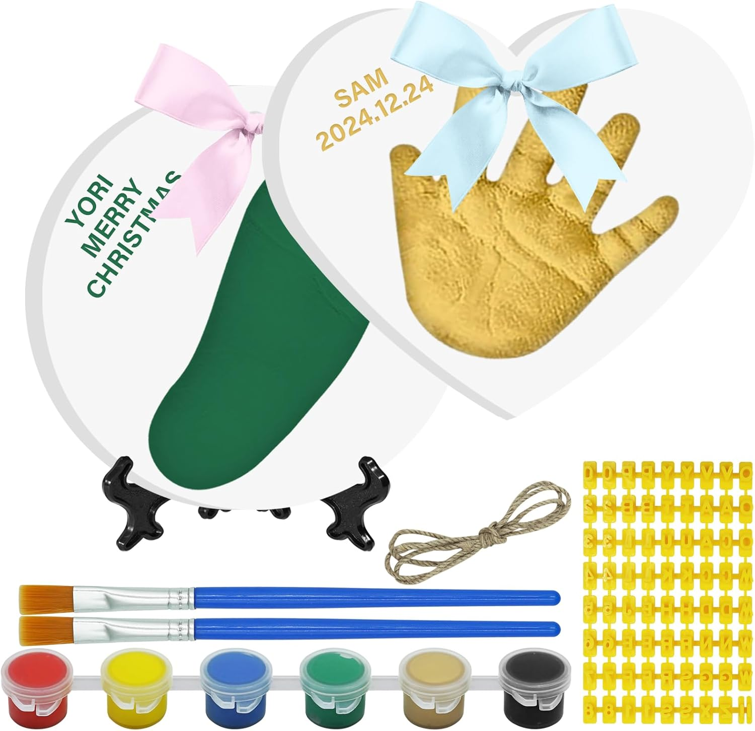 Baby Handprint and Footprint Kit - Personalized Clay Keepsake for Newborn Memory, DIY Baby Gift with Non-Toxic Mold, Complete Handmade Baby Keepsake Set for Parents image number 3