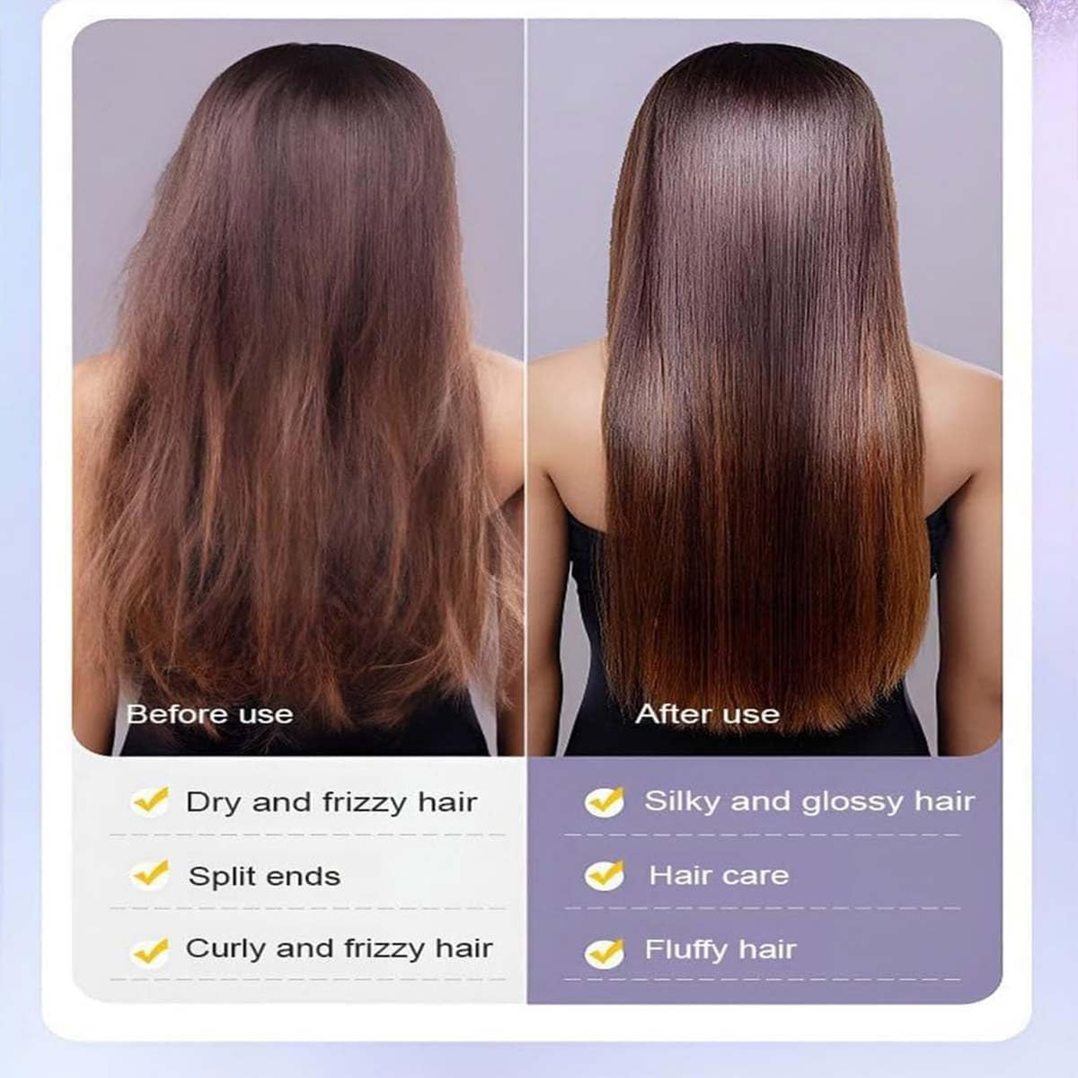 Portable Cordless Mini Hair Straightening Comb,Rechargeable Mini Hair Straightener, Negative Ions Do Not Hurt Hair,3-Speed Adjustment Temperature Usb,Light Weight Hot Comb Hair Straightener (Black) image number 6