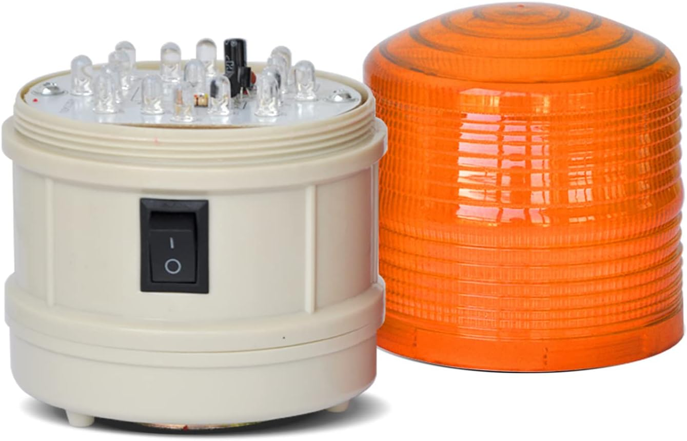 Y DIANS S Led Strobe Lights Magnetic Battery Amber Flashing Beacon Light with No Sound Emergency Lights for Vehicles Trucks Car Forklift LTD-5088 image number 4