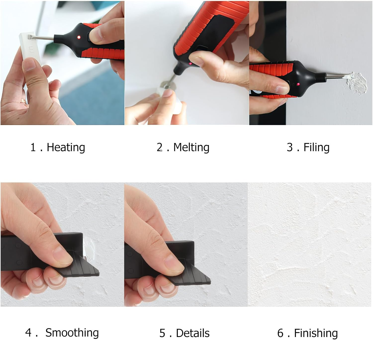 VICASKY Laminate Floor Repair Kit with 11 Wood Wax Sticks for Scratch Removal, Hardwood and Vinyl Floor Scratch Remover, Furniture Repair Set for Kitchen and Door Damage image number 3