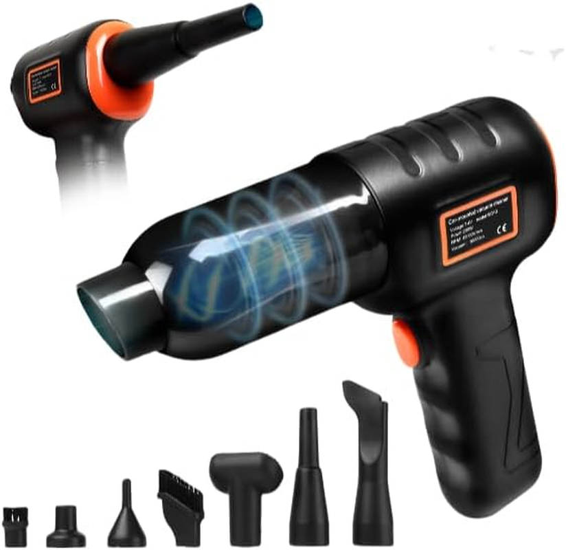 Mini Vacuum Cordless, 16000Pa Car Vacuum Cleaner Cordless, 120W Brushless Motor Handheld Vacuum Cordless, Multi-Nozzles, Car Cleaner for Pet Hair with 2 Gear Adjustment, Car, Home, Office, Kitchen