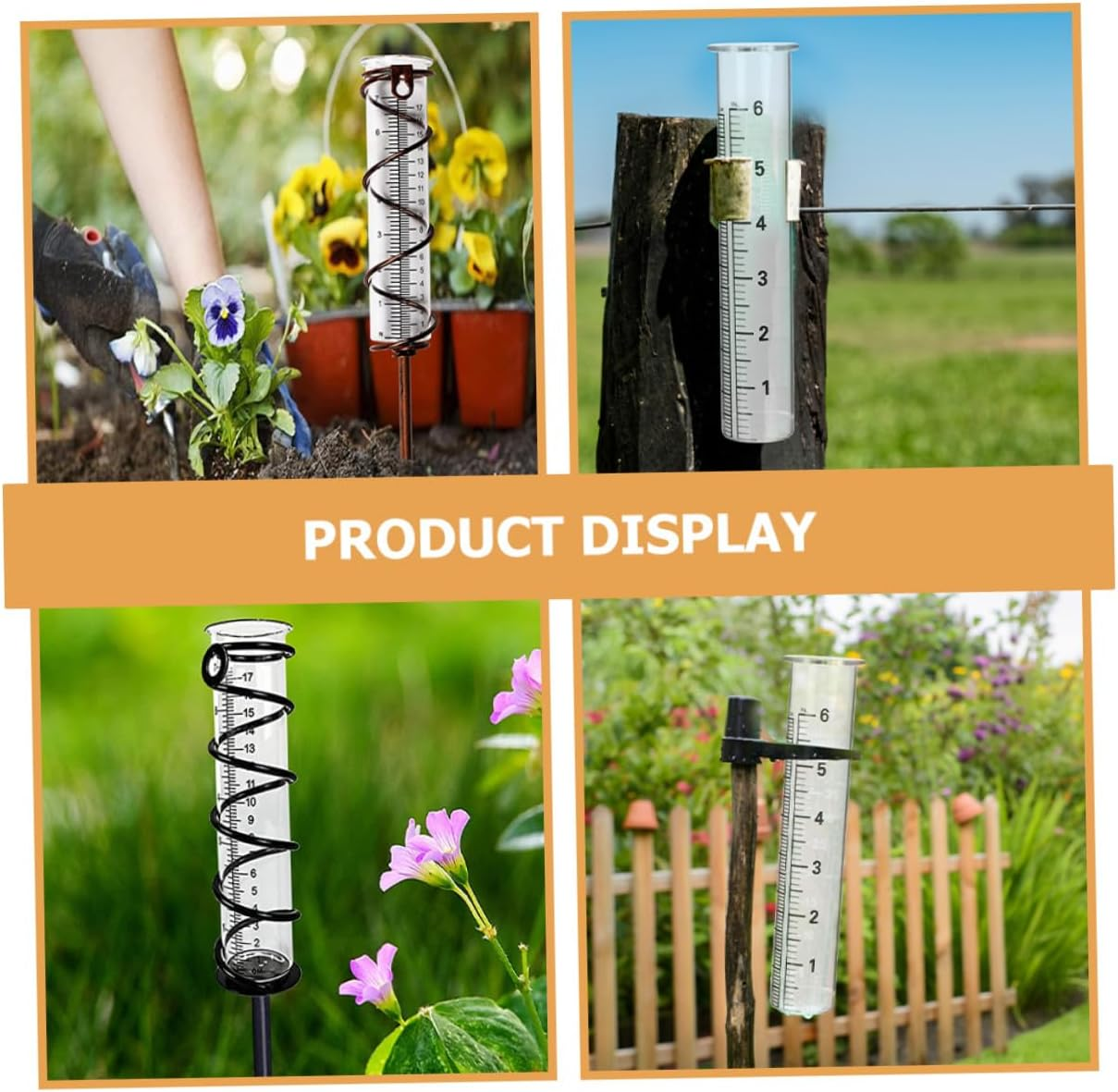 4Pcs Glass Rain Gauge Tubes Replacement Set 6-Inch and 7-Inch Cylinders for Outdoor Rain Water Measuring Device Precise Scale Markings image number 5