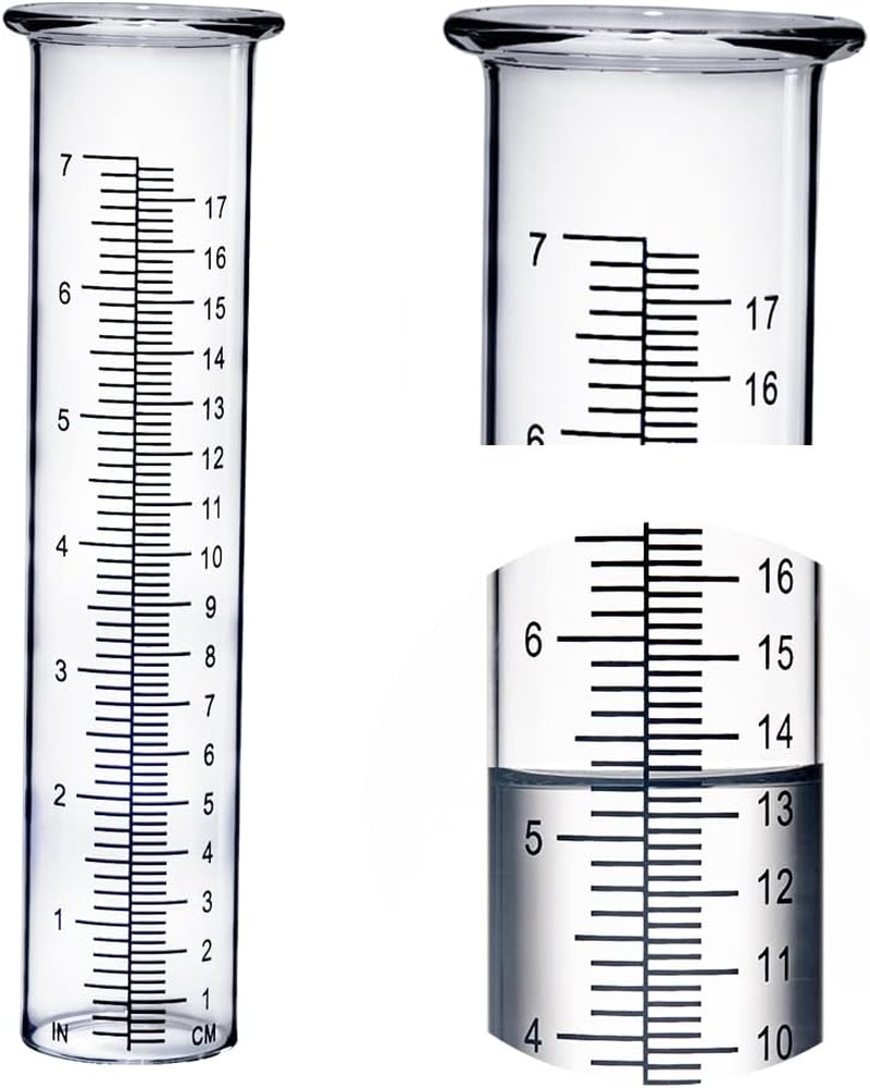 BIUWING Plastic Rain Gauge Replacement Tube, 5'' Capacity Rain Gauges Tubes for Yard Garden Outdoor Home, with Tube Brush. Best Rated, No Frost Freeze Crack, Not Fragile (2 Pcs) image number 3