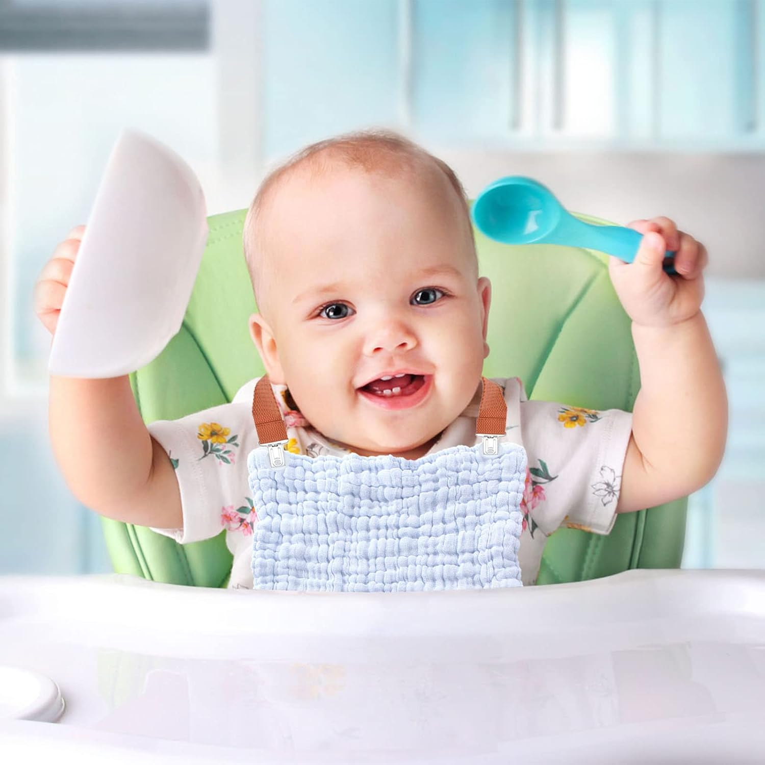 3 PCS Multipurpose Clips Baby Nursing Cover Clips Saliva Towel Double-End Clamp Toy Anti-Drop Clip Adjustable Braid Strap Dental Bib Holder Clip Napkin Holder for Adult Kids (Orange/White/Pink)