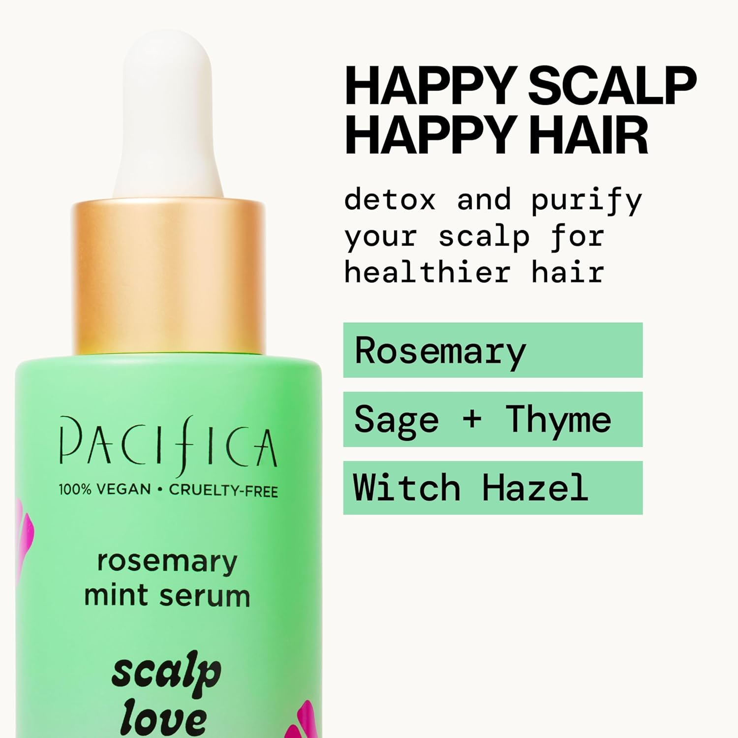 Pacifica Beauty | Scalp Love Rosemary Mint Serum + Rosemary Detox Scalp Scrub | Gently Exfoliates and Remove Product Buildup | Purify and Revive Your Scalp | 100% Vegan and Cruelty Free image number 4