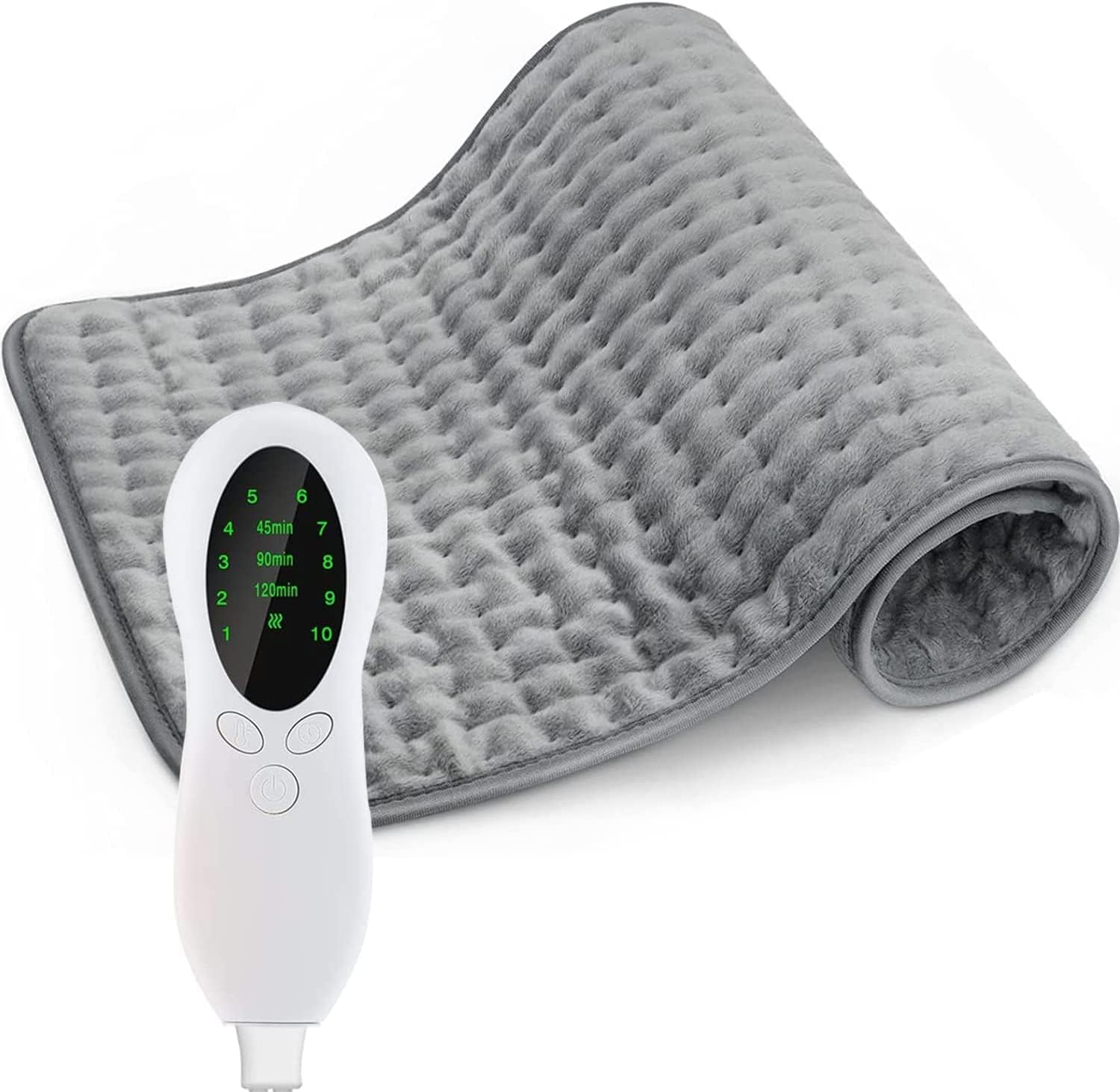 Large Electric Heating Pad for Back Pain Relief &ndash; Fast-Heating with 6 Temperature Settings, Auto Shut-Off | Machine Washable | Neck, Shoulder & Muscle Period Menstrual Pain Relief |(Grey) &ndash; Australia Plug image number 3