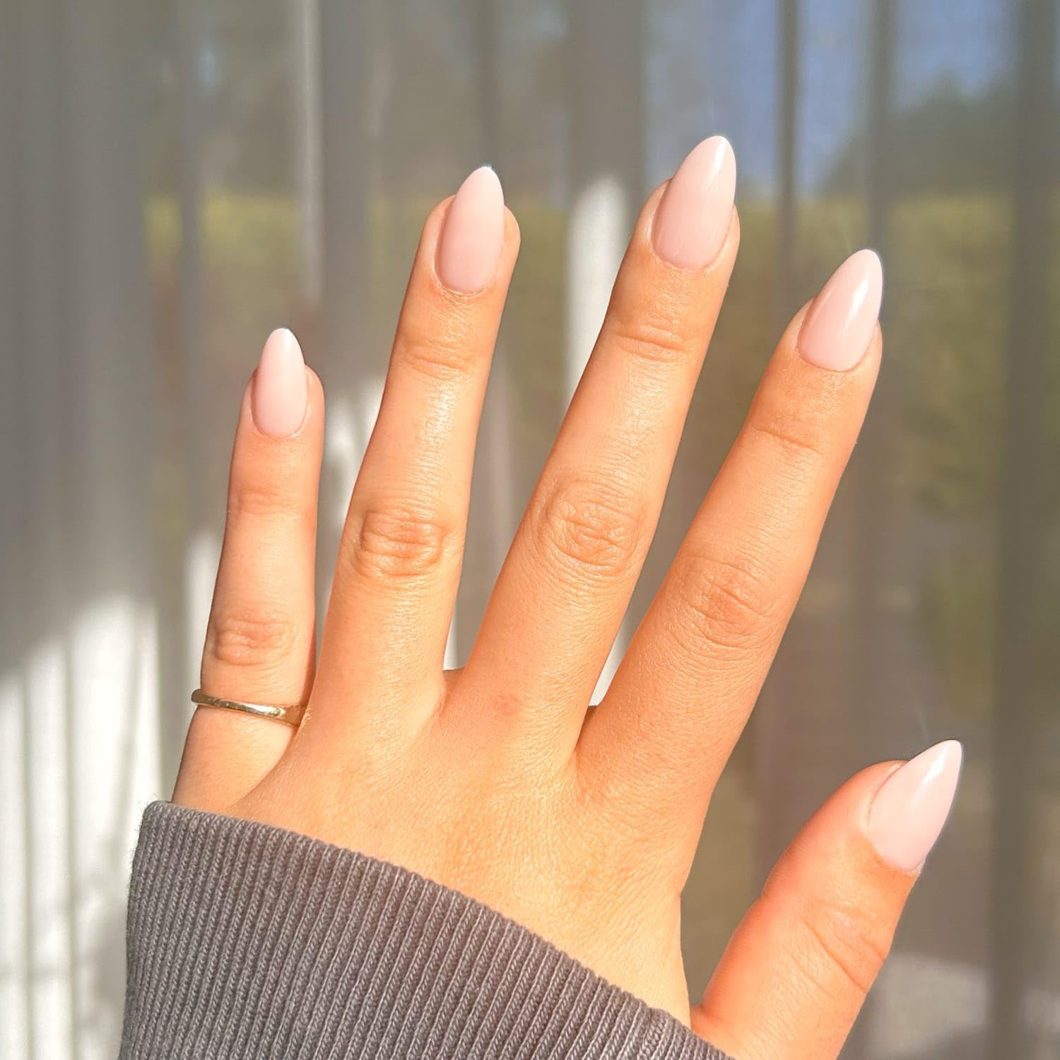 NKA Press-On Nails Kit, 30 Soft Acrylic Nails in 15 Sizes with Nail Glue, Sticky Tabs, Prep Tools & Reusable Case &ndash; Long-Lasting, Salon Look, Glazed Berry Short Almond image number 1