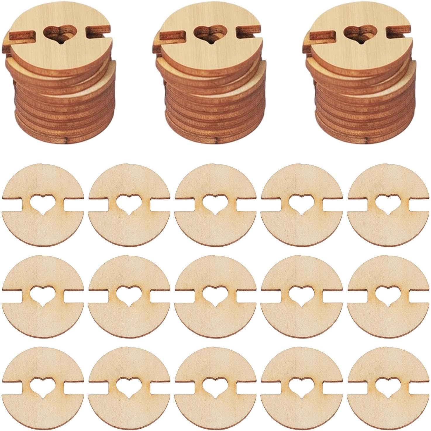 Wooden Hat Poms Poms Fasteners,100 Pack Removable Faux Fur Pom Pom Keepers Holder,Hat Button Faux Fur Pom Pom Keepers Holder,Wooden Poms Poms Buttons for Hats image number 4